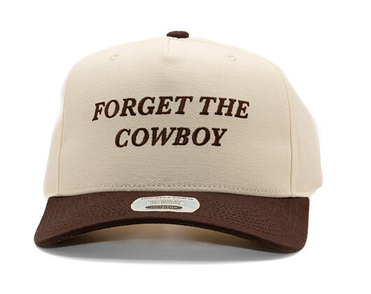 Kšiltovka Brixton - Forget the Cowboy MP Snapback - Chocolate/Off White