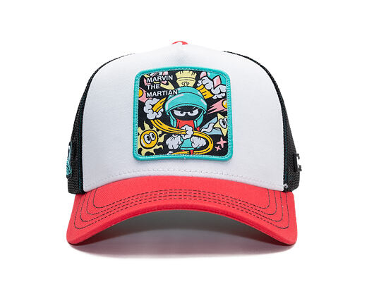 Kšiltovka Capslab - Trucker Looney Tunes - Marvin The Martian - White / Red
