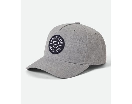 Kšiltovka Brixton - Crest MP Snapback - Heather Grey