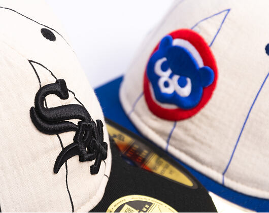 Kšiltovka New Era - MLB Retro Linen Pinstripe 59FIFTY Retro Crown - Chicago White Sox - Team Color