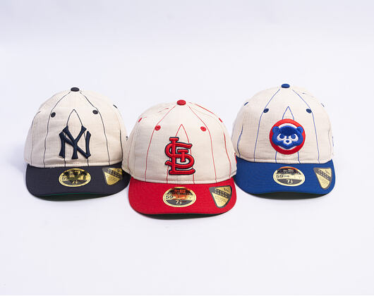 Kšiltovka New Era - MLB Retro Linen Pinstripe 59FIFTY Retro Crown - St. Louis Cardinals - Team Color