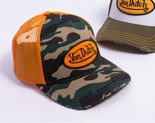 Kšiltovka Von Dutch - Trucker - Classic Logo Camo/Orange
