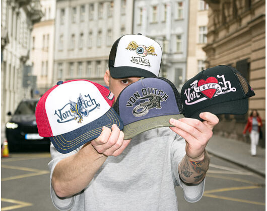 Kšiltovka Von Dutch - Trucker - Eye Out Logo - White/Black