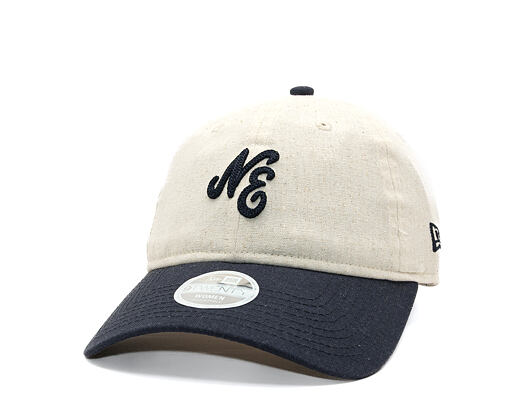 Dámská Kšiltovka New Era - Branded Linen 9TWENTY - Stone / Navy