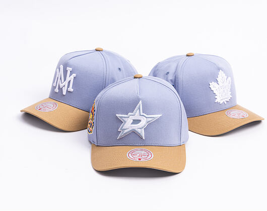 Kšiltovka Mitchell & Ness  - NHL Frosted Peak - Pro Pinch Snapback - Dallas Stars - Blue/Brown