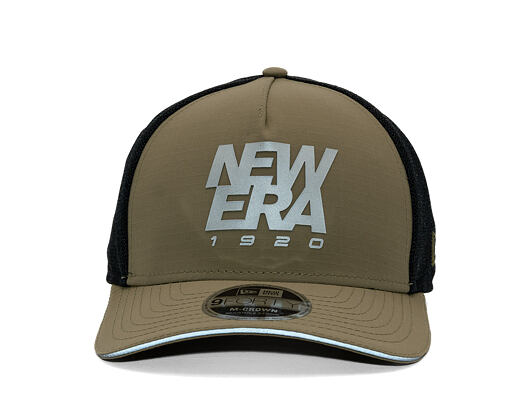 Kšiltovka New Era - Branded Reflective 9FORTY M-CROWN A-Frame Trucker - New Olive