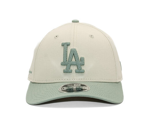 Kšiltovka New Era - MLB Side Script 9FORTY M-CROWN - LA Dodgers - Cream / Pastel Green