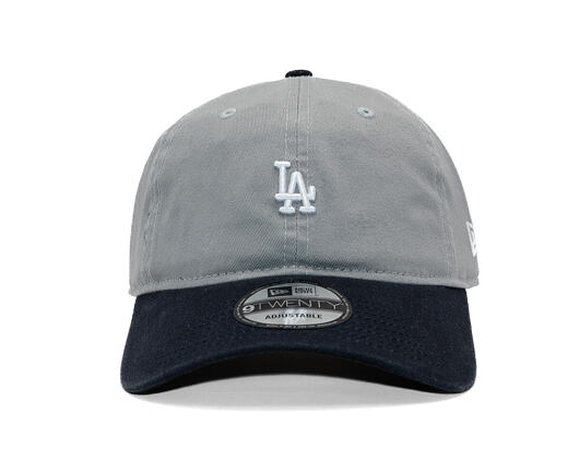 Kšiltovka New Era - MLB Mini Logo Washed Contrast 9TWENTY - LA Dodgers - Grey / Navy