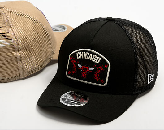 Kšiltovka New Era - NBA Felt Patch 9FORTY M-CROWN A-Frame Trucker - Chicago Bulls - Black