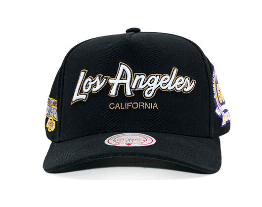 Kšiltovka Mitchell & Ness - NBA - La Script 2.0 - Los Angeles Lakers - Black/Green