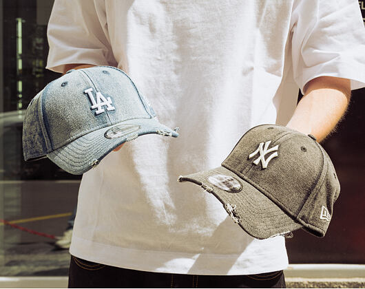 Kšiltovka New Era - MLB Acid Wash Denim 9FORTY - LA Dodgers - Pastel Blue