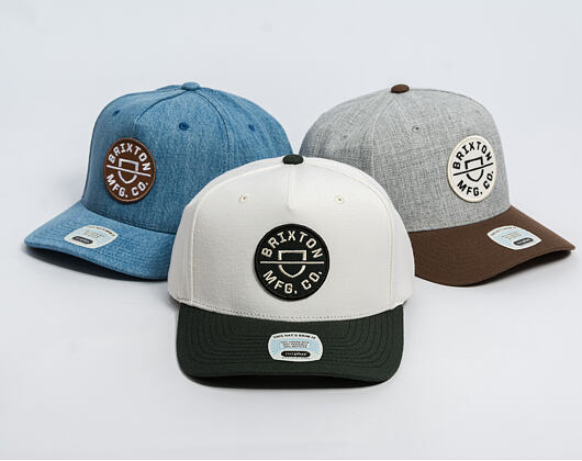 Kšiltovka Brixton - Crest C Mp Snapback - Black/Off White