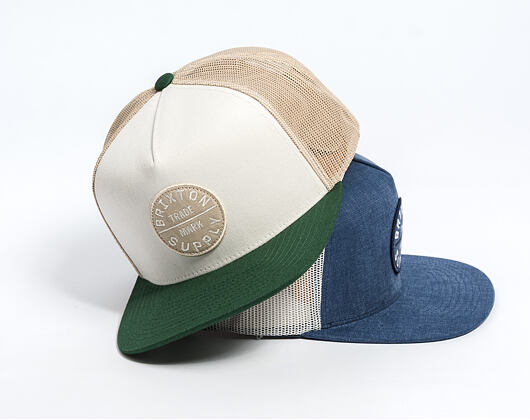 Kšiltovka Brixton - Oath Mp Trucker Hat - Blue Chambray/White