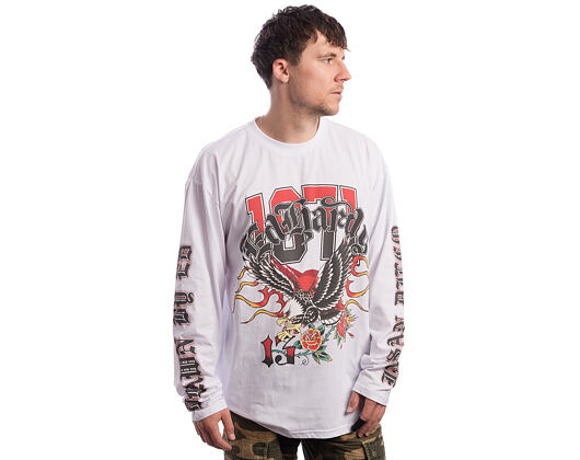 Triko s dlouým rukávem Ed Hardy - 1971 Tattoo Eagle Graphic  - Bright White