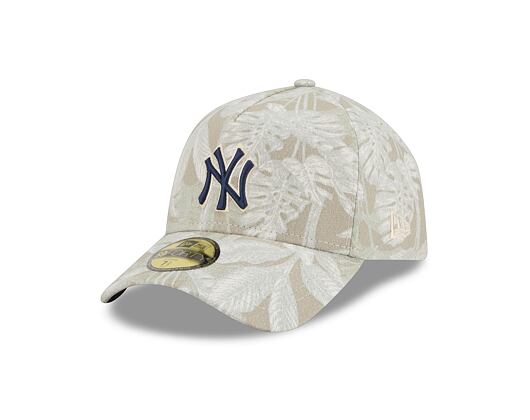 Kšiltovka New Era - MLB Three Looms "Leafy Palm" 59FORTY A-Frame - NY Yankees - Stone