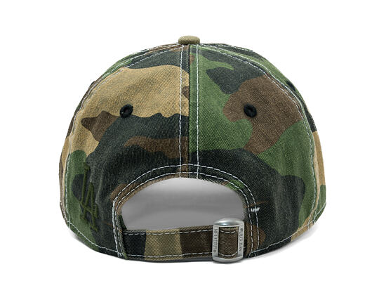 Kšiltovka New Era - MLB Distressed Woodland 9TWENTY - LA Dodgers - Green