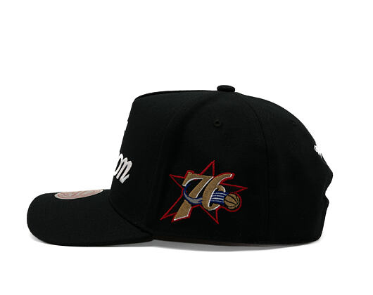 Kšiltovka Mitchell & Ness - Player Script Hwc - NBA - Philadelphia 76Ers - Allen Iverson - Black
