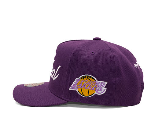 Kšiltovka Mitchell & Ness - Player Script Hwc - NBA - Los Angeles Lakers - Shaquille O'Neal - Purple