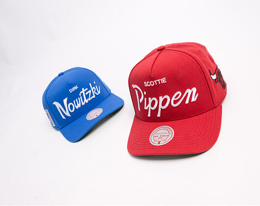 Kšiltovka Mitchell & Ness - Player Script Hwc - NBA - Chicago Bulls - Scottie Pippen - Red