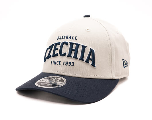 Kšiltovka New Era - Contrast Visor M-CROWN 9FORTY - Baseball Czechia - Ivory
