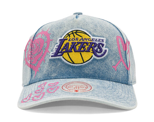 Kšiltovka Mitchell & Ness - Painted Love - NBA - Los Angeles Lakers - Light Blue