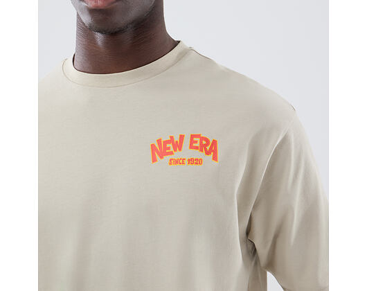 Triko New Era - Branded Food Character Oversized Tee - Stone