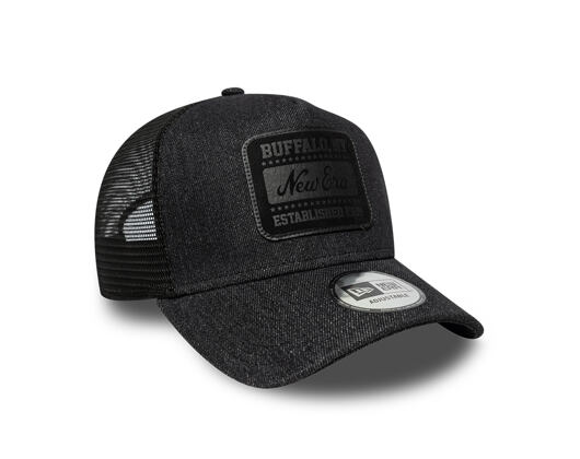 Kšiltovka New Era - Branded Patch Denim 9FORTY A-Frame Trucker - Black