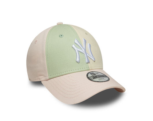 Dětská Kšiltovka New Era - MLB Color Block 9FORTY - NY Yankees - Blush Pink / Soft Grass