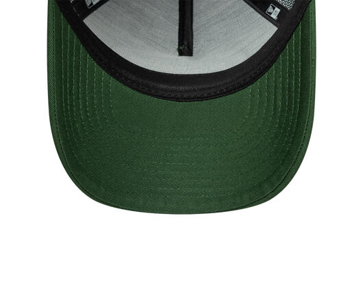 Dětská Kšiltovka New Era - Branded Oval Patch 9FORTY A-Frame Trucker - Cilantro Green / Soft Grass