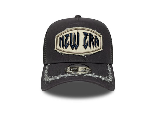 Kšiltovka New Era - Branded Distressed Patch 9FORTY A-Frame Trucker - Steel