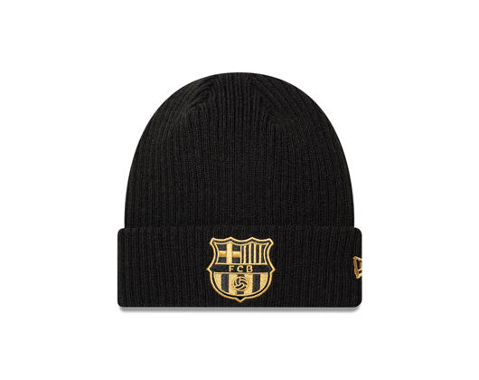 Kulich New Era - Ribbed Cuff Beanie Medium Knit - Barcelona FC - Black / Gold