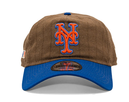 Kšiltovka New Era × Three Looms - Chestnut Pinstripe 9TWENTY A-Frame - New York Mets