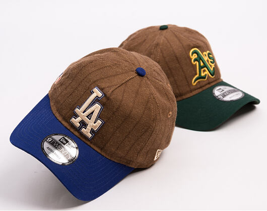 Kšiltovka New Era × Three Looms - Chestnut Pinstripe 9TWENTY A-Frame - Los Angeles Dodgers