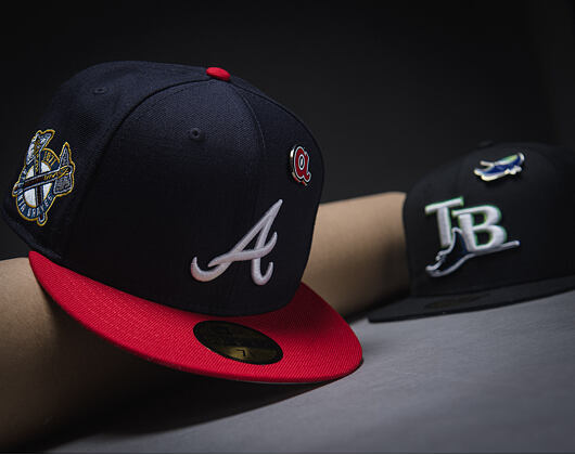 Kšiltovka New Era - MLB IMAGE DROP Cooperstown Icon 59FIFTY - Atlanta Braves - Navy / Scarlet