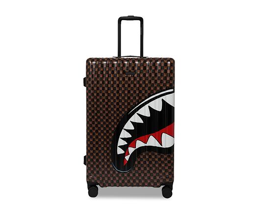 Kufr Sprayground - Sharks In Paris Wtf Bubble Brown Check Full-Size Luggage