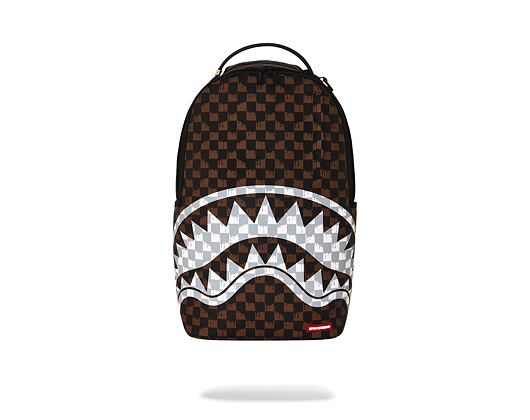 Batoh Sprayground - Brown And Cream Drip Check Shark Backpack