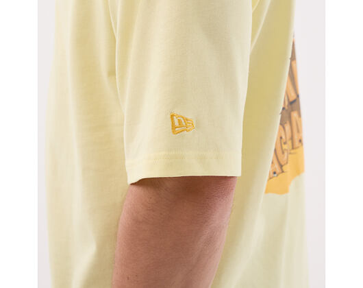 Triko New Era - Branded Beach Party Graphic Oversized Tee - Yellow