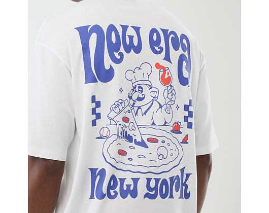 Triko New Era - Branded PIzza Time Graphic Oversized Tee - White
