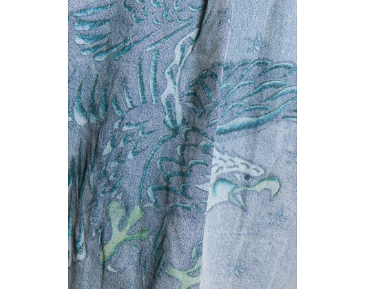 Košile Ed Hardy - Mens Eagle And Stars Relaxed Denim Shirt - Bleach