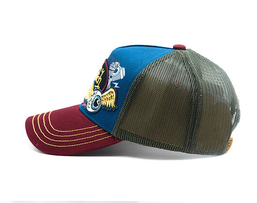 Kšiltovka Von Dutch - Trucker - Patch & Print - Red / Navy