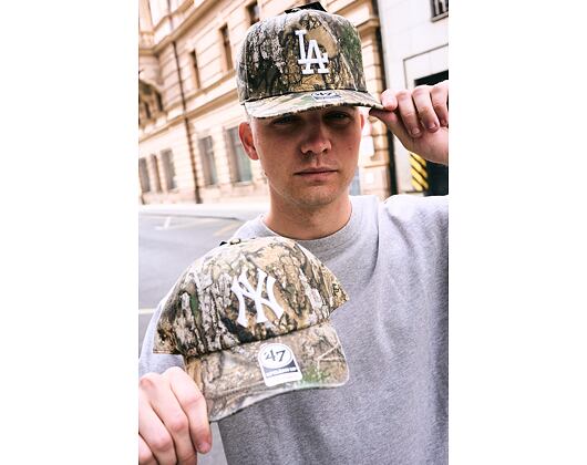 Kšiltovka '47 Brand - MLB Real Tree CLEAN UP - NY Yankees