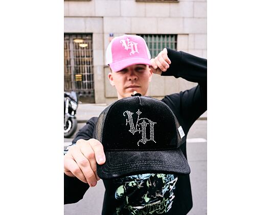 Dámská Kšiltovka Von Dutch - Baseball - Velvet Rhinestone Logo - Black