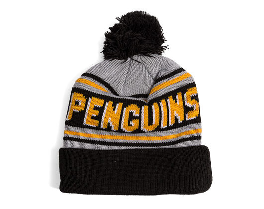 Kulich New Era - NHL Evergreen Wordmark Pom Medium Knit - Pittsburgh Penguins - Team Color