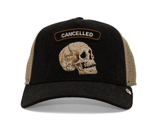 Kšiltovka Goorin - Cancelled Denim Rocker - Skull - Black Denim