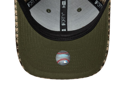 Dámská Kšiltovka New Era - MLB Houndstooth 9FORTY M-CROWN - LA Dodgers - New Olive
