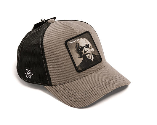 Kšiltovka Capslab - Einstein Thug Life Trucker - Grey Corduroy / Black