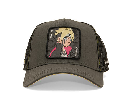 Kšiltovka Capslab - Boruto Trucker - Boruto Karma - Olive / Black