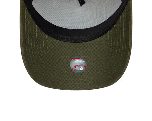 Kšiltovka New Era - MLB Suede Visor 9FORTY A-Frame - LA Dodgers - Stone / New Olive
