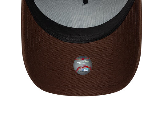 Kšiltovka New Era - MLB Suede Visor 9FORTY A-Frame - Detroit Tigers - Navy / Chestnut Brown
