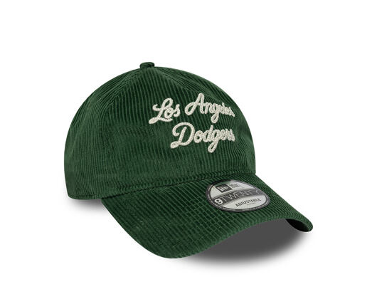 Kšiltovka New Era - MLB Cord Script 9TWENTY A-Frame - LA Dodgers - Cilantro Green